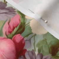 Watercolor,roses,vintage flowers,green background,