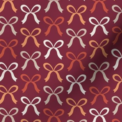 tied-ribbons-bow-red-orange-grey-cream