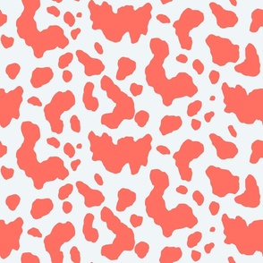 Cow print Cowhide coral simple Two color 