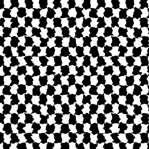 Checkerboard Y2K Phsycedelic black and white geometric