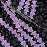 lavender crown flower on black crownflower print