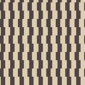 Offset Vertical Stripes Block Print in beige, cream, and dusty grey