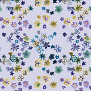 Blue Lavender Daisy Dreamscape 12x12