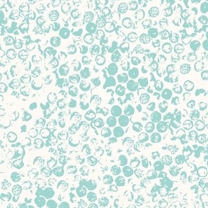 Aqua bubbles on off white background - medium