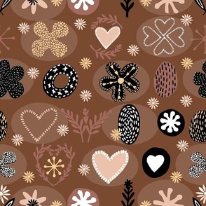 Christmas Baking Gingerbread -  BROWN  PINK BLACK