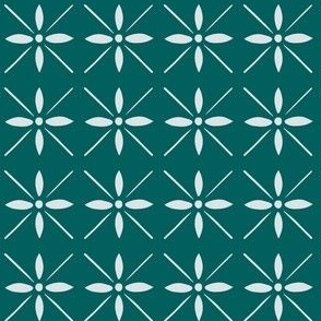 Hemlock Seeds | Star Geometric Pattern | White and Green