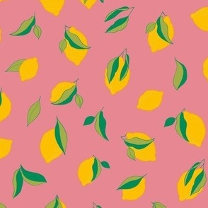dolce vita lemons on pink large 
