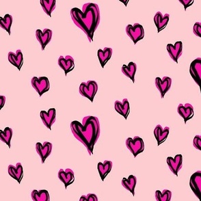 Pink wallpapers Pale pink hearts