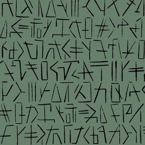 Alien Runes Moss - larger scale