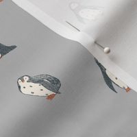 Sweet little penguin-gray