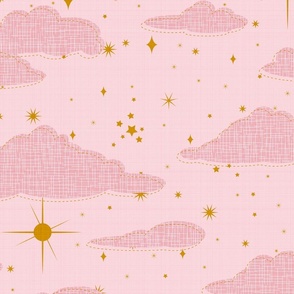 Cloudy Night - Pink - Medium