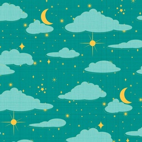 Cloudy Night - Green - Small