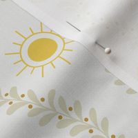 Abstract Sun and Floral Design