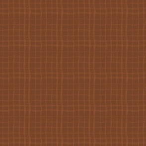 loosely painted dark plaid orange 8in