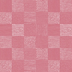 Antico Pink  Monochromatic textured Grid Small Scale
