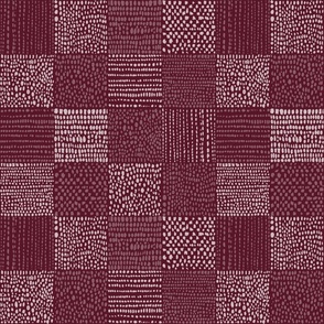Borgogna Red Monochromatic Textured Grid Small Scale Burgundy