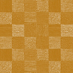Mandarino Orange Monochromatic Textured Grid Small
