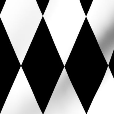 Harlequin DIamonds Black and White Large