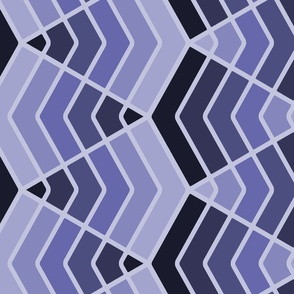 Monochromatic Periwinkle Zigzag Pyramid Stripe