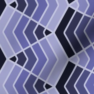 Monochromatic Periwinkle Zigzag Pyramid Stripe midsize