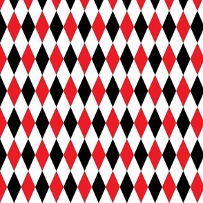 Harlequin Diamonds Red_ Black and White Small