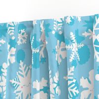 Kawaii Apricity Snowflakes in Blue