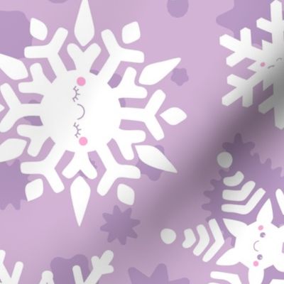 Kawaii Apricity Snowflakes in Light Purple