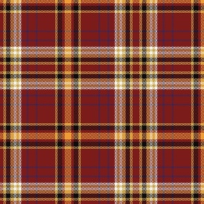 Red and Amber Beer Tartan Plaid Large Scale
