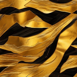 Gold and Black Abstract