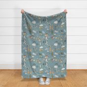 Large Scale Boho Safari Pale Blue