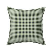 celadon and dull black gingham check - eighth inch