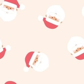 Small / Santa Scatter on Cream