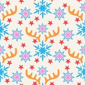 Reindeer Snowflake - Blue