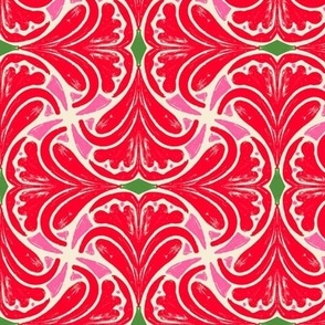 Scallop Petals multicolour - Red