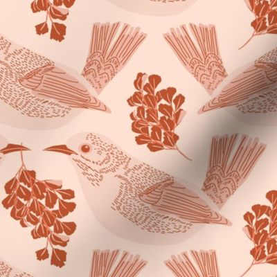 Birds Nesting | Lg Burnt Orange + Pinks