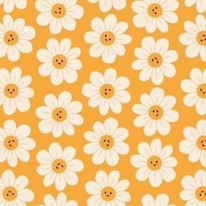 Sunny Happy Yellow Flowers | Playful Kids Floral