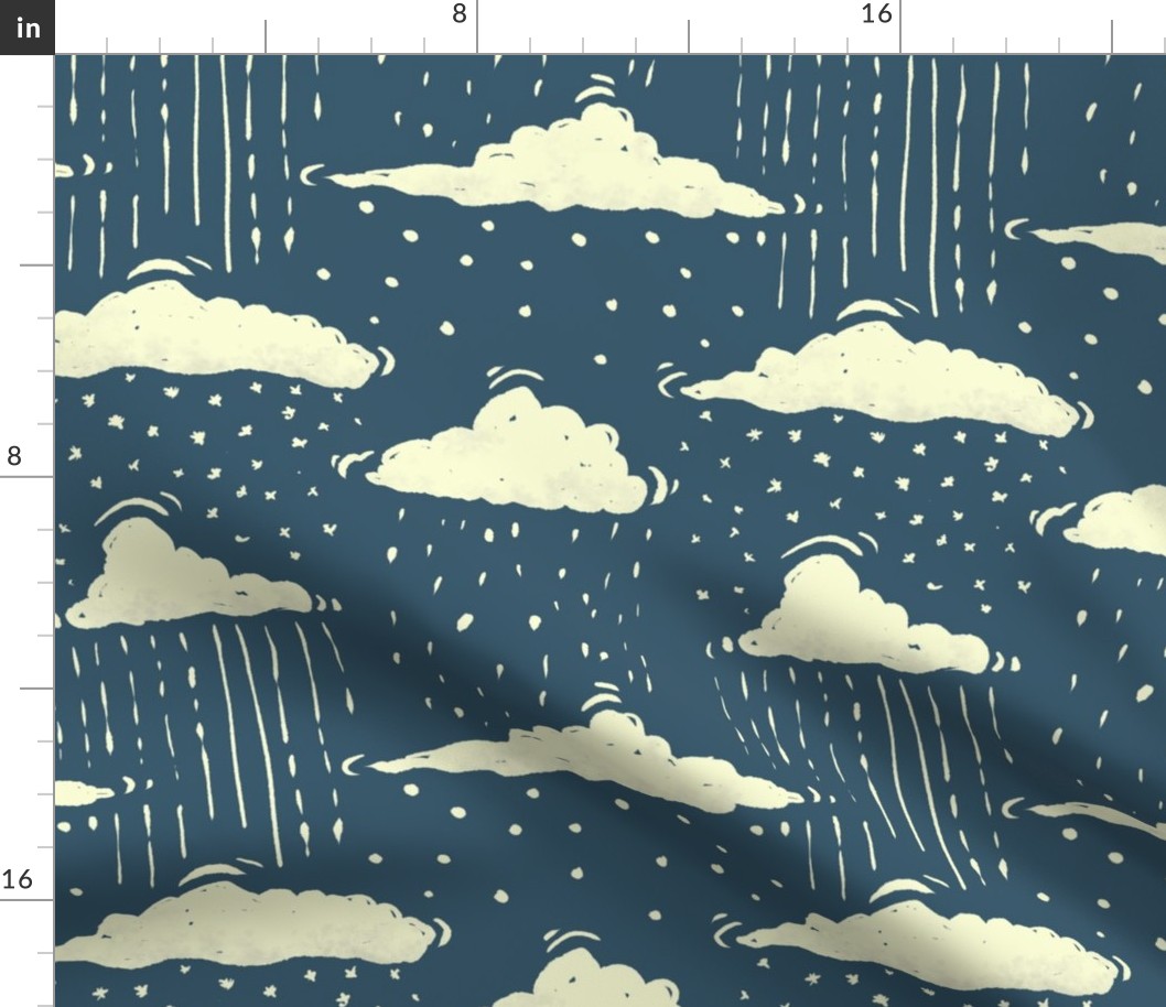 12" White Clouds in the Blue Sky - Weather Clouds - Snow Clouds, Rain Clouds, Hail Clouds,