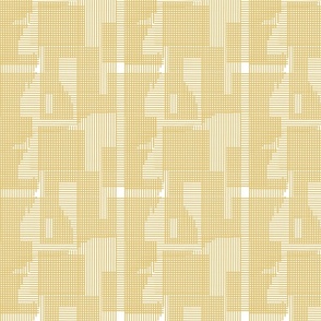 Honeycomb Grid  (white and caramel)
