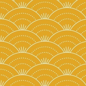 Sweet polka dot waves yellow - WALLPAPER