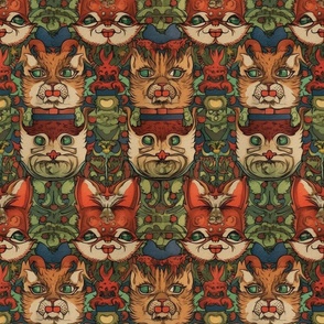 psychedelic victorian cats inspired by louis wain
