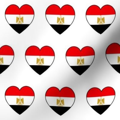 Egyptian flag hearts