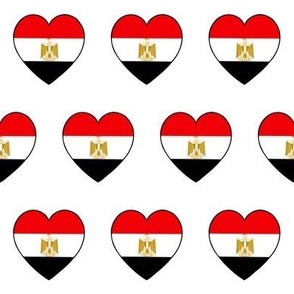 Egyptian flag hearts