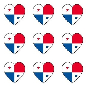 Panama flag hearts