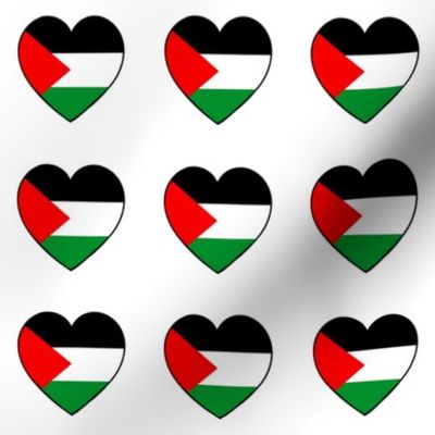 Palestine flag hearts