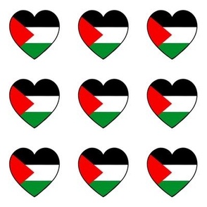 Palestine flag hearts
