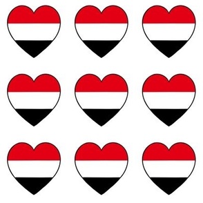 Yemen flag hearts