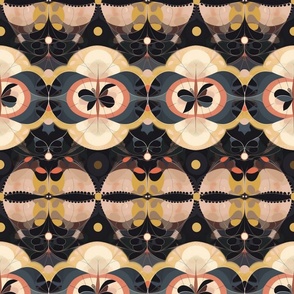 abstract gothic art nouveau pattern inspired by hilma af klint