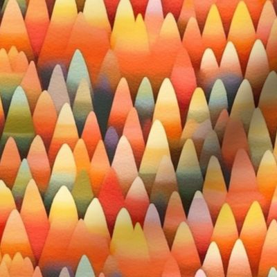 candy corn mountain landscape