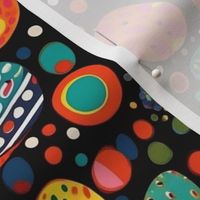 easter eggs and geometric polka dots