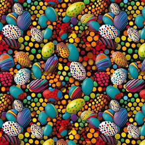 geometric rainbow easter eggs 